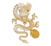 Hemobllo Broche Dragon Chinoise Luxe Épingle Costume Femme Accessoire Décoration pour Veste et Châle Anniversaire et Saint Valentin