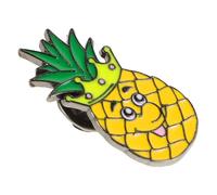 Hemobllo Broche Émaillée à Fruits, Ensemble de Pins en Émail Ananas en Alliage Jaune, Léger et Résistant Déformation, pour Vestes et Chapeaux, Femmes, Pineapple Shirt Day