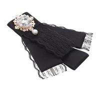 Hemobllo Broche Nœud en Cristal et Ruban Broche de Revers pour Femme Bijou avec Perles