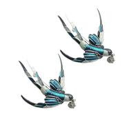 Hemobllo Broche Oiseau Hirondelle Peinte En Alliage Épingle à Poitrine Et Cristaux, Lot De 2, Accessoire Créatif Pour Vêtements Femme, Usage Festif Et Quotidien