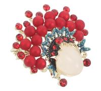 Hemobllo Broche Opéra de Pékin en Métal Coloré - Épingle à Châle Artisanale Motif Floral Traditionnelle - Accessoire Polyvalent pour Robe Manteau Paquet à Dos Présent Femme Élégant