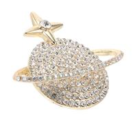 Hemobllo Broche Planète Dorée en Métal Texturé, Épingle Décorative pour Vêtements Femme, pour Tailleurs et Manteaux, Accessoire pour Réunions Professionnelles et Fêtes