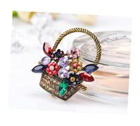 Hemobllo Broche Vintage Fleur Panier Épingle Femme Décoration Robe Accessoire Cadeau Fête