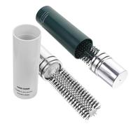 Hemobllo Brosse à Cheveux Coiffante à Rouleau 2 Pièces Portable Petite Taille Pour Cheveux Bouclés Femmes Hommes Voyage Couleurs Ivoire Et Vert Foncé