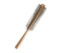 Hemobllo Brosse à Cheveux Coiffante Ronde Dorée Taille Compacte Picots en Nylon pour Femmes Brosse à Brushing Lissante Voyage et Coiffage Professionnel