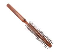 Hemobllo Brosse à Cheveux Ronde Bois Petite Brosse Coiffante avec Dents Arrondies Massage Adaptée pour Brushing et Coiffure Femmes et Hommes