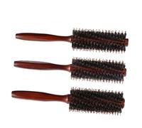 Hemobllo Brosse à Cheveux Ronde Et Peigne Rond Poils De Sanglier Et Nylon Taille Moyenne Pour Coiffage Et Brushing Femmes Usage Quotidien Avec Manche En Bois