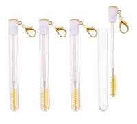 Hemobllo Brosse à Mascara et Peigne Cils Lot de 4 Pièces Goupillons Sourcils, Kit Maquillage Pratique pour Maquilleuses Professionnelles en Déplacement