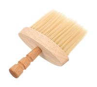 Hemobllo Brosse à Vagues Dures pour Cou Coiffeur Manche en Bois Plumeau Rasage Manuel Hommes Utilisation Salon de Coiffure