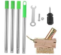 Hemobllo Brosse de Désherbage Manuelle pour Fissures de Jardin Outil avec Manche Extensible et Brosse Métallique Adapté à Allées, Plages et Joints de Sol