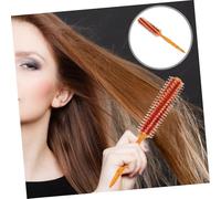 Hemobllo Brosse Ronde Friser Cheveux avec Manche Bois Doré Ergonomique Coiffante pour Types Légère et Portable Démêlante et Modelante