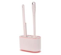 Hemobllo Brosse WC Murale Suspendue Manche Long Support Mural Inclus Brosse Nettoyage Cuvette Résistante Kit de Nettoyage Salle de Bain Couleur Rose Clair Accessoire Hygiène WC