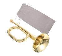 Hemobllo Bugle Laiton Doré et Durable pour Orchestre Instrument de Trompette Débutant avec Sac de Transport pour École et Fanfare