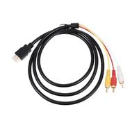 Hemobllo Câble adaptateur numérique vers 3RCA mâle connecteur plaqué pour transfert audio vidéo stable compatible TV DVD sans installation qualité non compressée