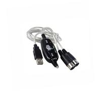 Hemobllo Câble Midi vers USB pour Instrument 16 Canaux, Transmission à Faible Latence, Câble Protégé Multicouche, Accessoire de Connexion USB Midi pour Clavier, Synthétiseur et Carte Son,