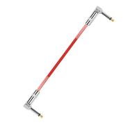 Hemobllo Câble Patch Guitare avec Connecteurs Métalliques Antibruit Cordon Audio Pédale Effet Compact Rouge