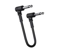 Hemobllo Câble Patch Guitare Noir Connecteurs Droit à Angle Droit pour Pédale Guitare Basse Clavier Effet