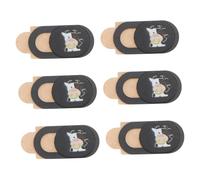 Hemobllo Cache-caméra de Protection Vie Privée Ultra-Mince 6 Pcs pour Ordinateur Portable et Tablette, Curseur Coulissant Facile D’Utilisation, Couleur Noir, Protection Discrète