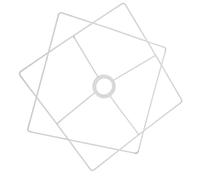 Hemobllo Cadre Abat-jour Carré en Fer Douille E27, Support Annulaire Métallique Solide et Solide pour Lampes de Table et Accessoires D'éclairage DIY