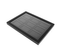 Hemobllo Cadre Mural Transparent pour Cartes de Jeu à Collectionner 9 Cases pour Cartes de Sport Dimensions 44 X 332 X 3 CM Support D’Exposition Mural et Football Protection Poussière et