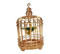 Hemobllo Cage à Oiseaux Miniature Décor De Cage à Oiseaux Maisons Décorations Décoration Décor D'oiseau Volière Décoratif Petit Tout Petit Maison Oiseau Décoration Décorations Métal Or Rose
