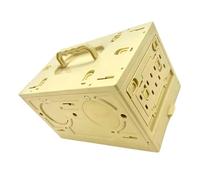 Hemobllo Cage à Oiseaux Pliable Multifonctionnelle en Plastique, Cage de Voyage Légère pour Perroquets et Calopsittes, Transport Portable Facile, Couleur Jaune Pâle, pour Élevage