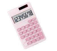 Hemobllo Calculatrice Solaire de Poche Rose Mini Portable 8 Chiffres pour Usage Scolaire et Bureau Compacte et Facile à Transporter