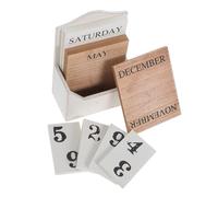Hemobllo Calendrier Blocs de Bois Compact pour Bureau Décoration Vintage Élégante Calendrier de Bureau et Fonctionnel Maison et Espace de Travail