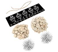 Hemobllo Calendrier Mural D’Anniversaire DIY Étiquettes en Bois Rondes et Cœur Panneau Suspendu pour Rappel des Dates Importantes Décoration Familiale Personnalisée 1 Ensemble