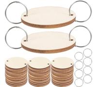 Hemobllo Calendrier Suspendu en Bois Rond pour Rappel Anniversaire, Lot de 50 set de Pièces avec Boucles en Fer, Décoration Murale Créative pour Maison et Fêtes Familiales
