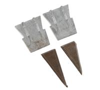 Hemobllo Cales Métalliques de Fixation pour Manche de Hache 4 Pièces en Fer Robuste Accessoires de Fixation Cales Coniques Charpentiers et Constructeurs Kit de Renforcement Usage