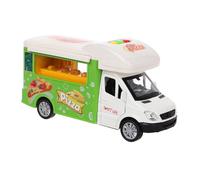 Hemobllo Camion Pizza Alliage pour Garçon Fille Voiture de Rôle Plastique Pousser Jeu Éducatif de Cuisine et Jeu Imagination pour Tout-Petits