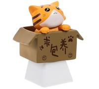Hemobllo Capuchons Clavier Mécanique Design Chat Orange Accessoire Personnalisé Splice pour Clavier Custom et Confortable pour Gaming et Travail