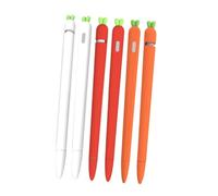 Hemobllo Carrot Shaped Silicone Stylus Sleeve Cover for Pencil Anti- Grip Holder Lightweight and Portable