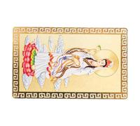 Hemobllo Carte Amulette Bouddhiste Présent pour Protection et Succès Kwan Yin en Alliage Aluminium Magnésium, Légère et Résistante la Rouille