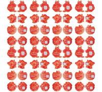Hemobllo Cartes à Gratter de Vœux Année du Dragon 64 Pcs en Papier Rouge