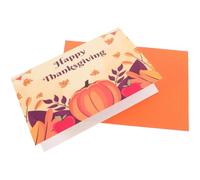 Hemobllo Cartes de Vœux Thanksgiving, Cartes D’invitation Dessin Animé | Papier Simple et Stylé, Enveloppes, pour Fête, Message, Décoration, Bénédiction et Usage Saisonnier