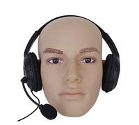Hemobllo Casque Micro-Casque avec Contrôle du Volume Noir Écouteur Double pour Jeux Vidéo Et Musique Câble Long Intégré