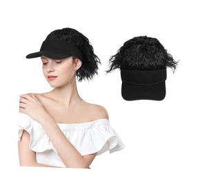 Hemobllo Casquette De Baseball Perruque Courte Queue De Cheval Bonnets Extensions De Queue De Cheval Chapeaux De Baseball Pour Femmes Fil Haute