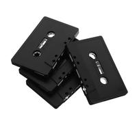 Hemobllo Cassettes Audio Décoratives Vintage 4 Pièces Noir Classique pour Décoration Murale DIY Bar Maison Bureau, Ornement Mural Cassette Vierge Artisanale Élégante