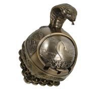 Hemobllo Cendrier Décoratif Coupe-Vent en Métal Serpent avec Couvercle | Style Vintage, Grosse Capacité et Base Stable, Rainure pour Cigarette, pour Bureau et Espace Fumeur
