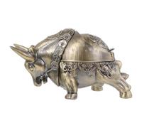 Hemobllo Cendrier en Alliage de Zinc Couvercle Coupe-Vent Grand Format Style Chinois Créatif pour Bureau et Maison Récipient à Cendres Décoratif et Pratique 1 Pièce Design Original