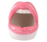 Hemobllo Cendrier en céramique Motif Grosse Bouche Rose résistant feu Pratique pour fête ou Bureau décoration créative