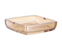 Hemobllo Cendrier en Verre Ambré Carré 10 X 10 CM Cendrier à Cigares et Cigarettes pour Maison et Bureau Accessoire Décoratif Stable et Facile à Nettoyer Usage Intérieur et Extérieur