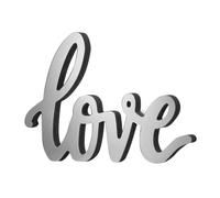 Hemobllo Centre de Table en Bois et Acrylique Panneau Miroir «Love» Décoratif Symbole D’Amour Romantique pour Mariage Anniversaire et Saint-Valentin Ornement Stable et Compact pour