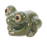 Hemobllo Céramique Figurine Grenouille 2 Pouces Miniature Peinte à Main | Décor Stable pour Mini Jardins et Bonsaïs en Pot, Émail Appliqué à Main, Surface Lisse