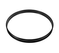 Hemobllo Cercle de Batterie en Métal Noir pour Pratique Personnelle et Studios D'enregistrement 16 Pouces Protection Solide en Fer Installation Facile pour Caisse Claire et Grosse Caisse