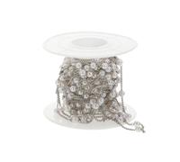 Hemobllo Chaîne de Perles Artificielles en Alliage pour Fabrication de Bijoux, Résistante la Déformation, pour Créer des Boucles D'oreilles et Chaînes de Pull