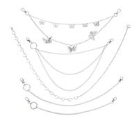 Hemobllo Chaîne de Taille en Métal Punk Multicouche Pendentif Cœur, Accessoire Vestimentaire Hip-hop pour Femme, Décoration Pantalon Jean, Ensemble 1 Pièce pour Style Décontracté et Urbain