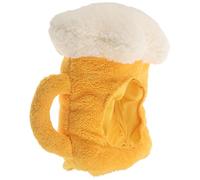 Hemobllo Chapeau Bière en Peluche Jaune de Nuage, Léger et Qui Garde Sa Forme, Accessoire Drôle pour Fête Bière et Événements à Thème